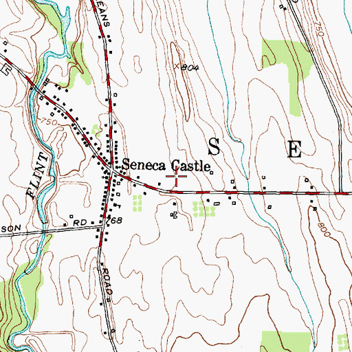 Topographic Map of Seneca Castle Fire District, NY