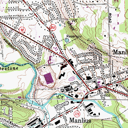 Topographic Map of Manlius Fire Department, NY