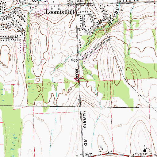 Topographic Map of Taunton Fire Department, NY