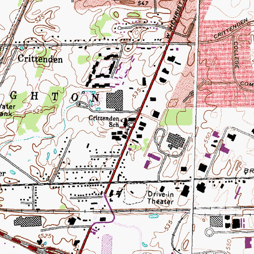 Topographic Map of West Brighton Fire Department Station 2, NY
