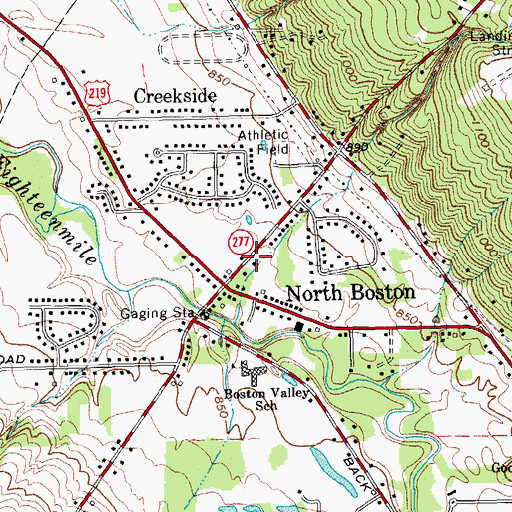 Topographic Map of Patchin Fire Company, NY