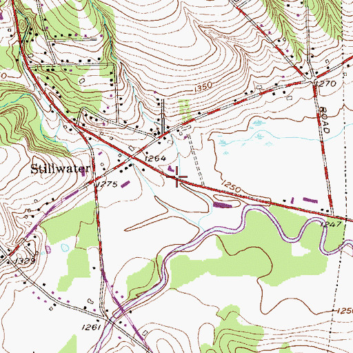 Topographic Map of Kiantone Independent Fire Department, NY