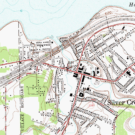 Topographic Map of Silver Creek Volunteer Fire Department, NY