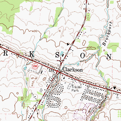 Topographic Map of Brockport Fire Department Station 2, NY