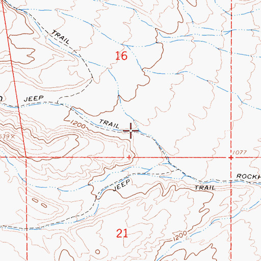 Topographic Map of Butler Canyon, CA