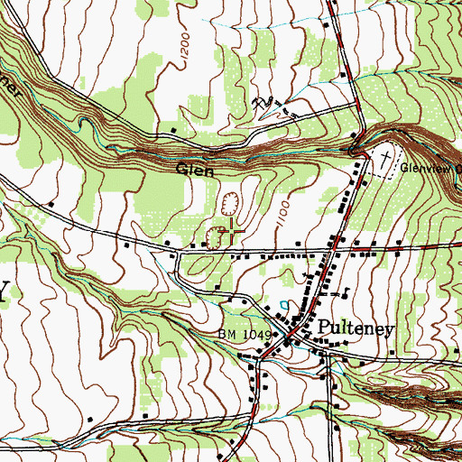 Topographic Map of Pulteney Ambulance Service, NY