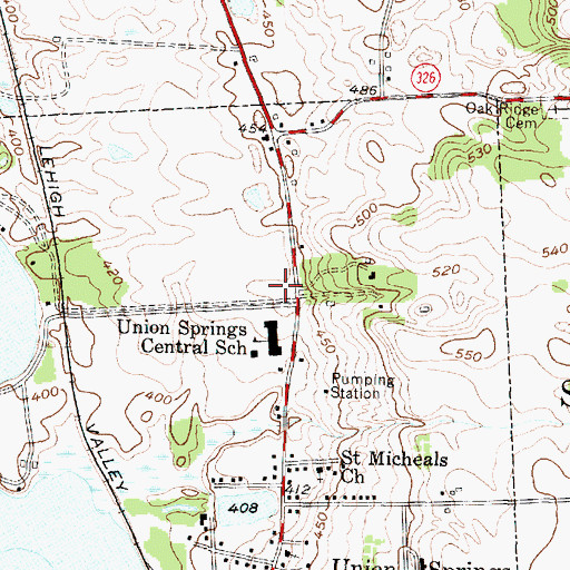 Topographic Map of Union Hose and Engine Company, NY