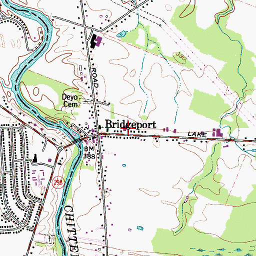 Topographic Map of Bridgeport Fire Company, NY