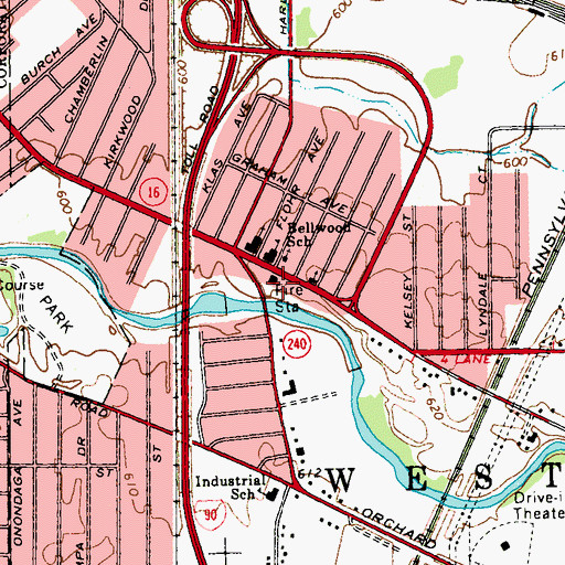 Topographic Map of Seneca Hose Company 1, NY