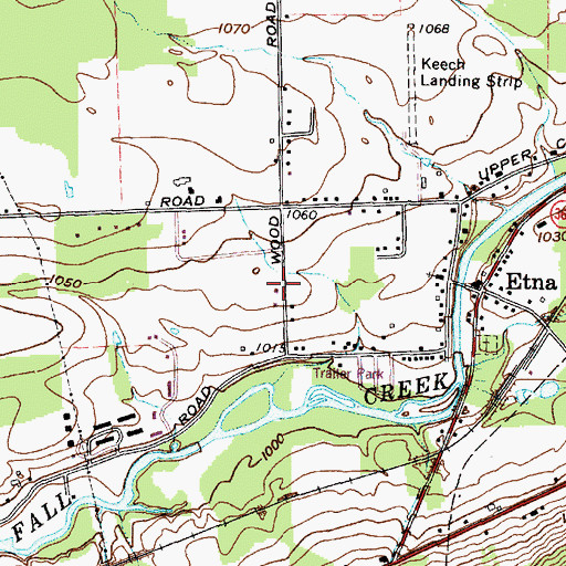 Topographic Map of Etna Fire Department, NY