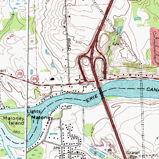 Topographic Map of Plainville Fire Department, NY