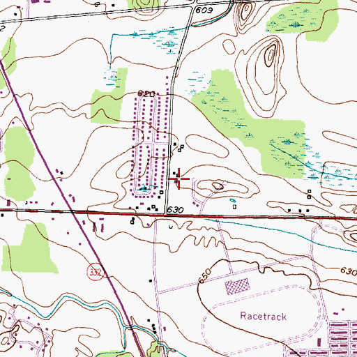Topographic Map of Farmington Fire Department, NY