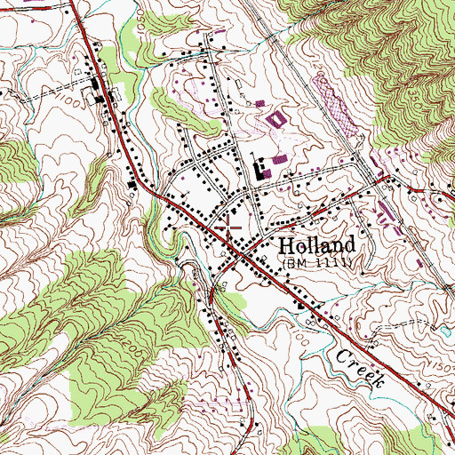 Topographic Map of Holland Volunteer Fire Department, NY