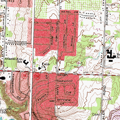 Topographic Map of Penfield Fire Company Station 2, NY