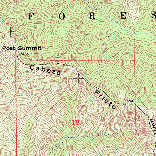 Topographic Map of Cabezo Prieto, CA