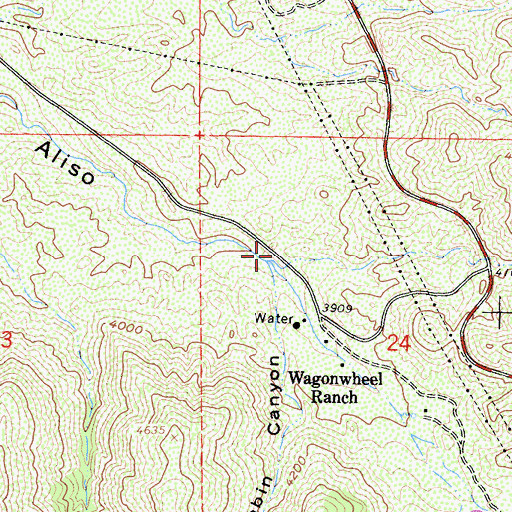 Topographic Map of Cabin Canyon, CA