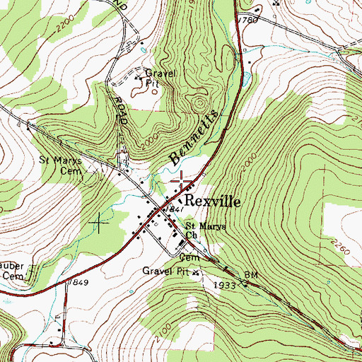 Topographic Map of West Union Volunteer Fire Department, NY