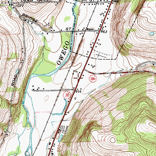Topographic Map of Newark Valley Fire Department, NY