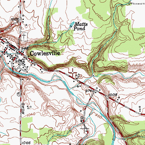Topographic Map of Cowlesville Fire Company, NY