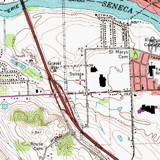 Topographic Map of Baldwinsville Fire Department Station 1, NY