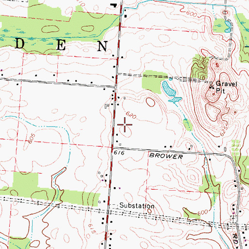 Topographic Map of Spencerport Fire District Station 3, NY