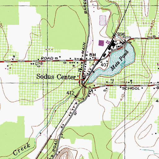 Topographic Map of Sodus Center Fire Department, NY