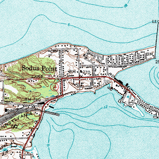 Topographic Map of Sodus Point Fire Department, NY