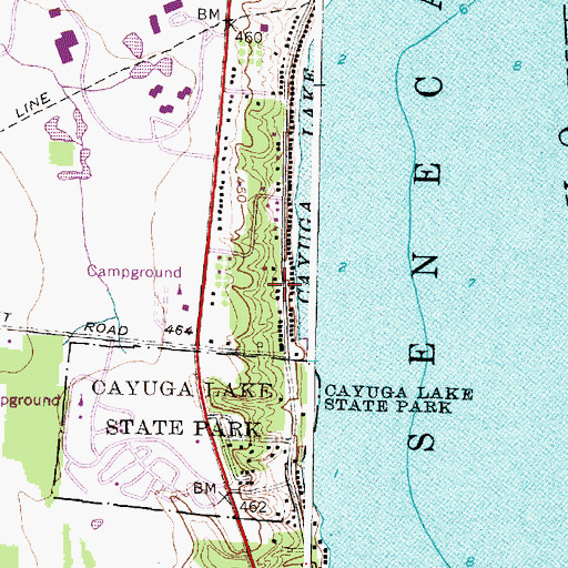 Topographic Map of Seneca Falls Volunteer Fire Department East Station, NY