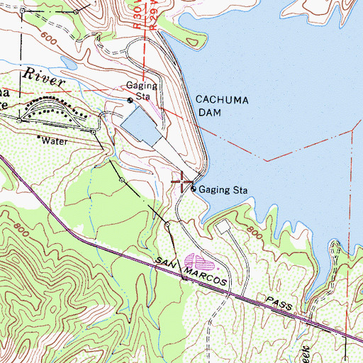 Topographic Map of Bradbury Dam, CA