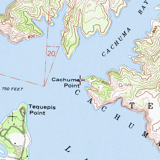 Topographic Map of Cachuma Point, CA