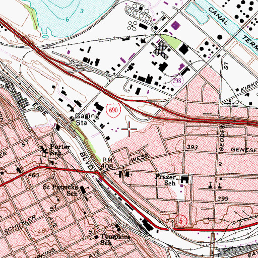 Topographic Map of Syracuse Fire Training Facility, NY