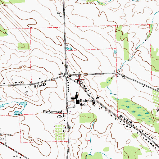 Topographic Map of Belgium Cold Springs Fire Department, NY
