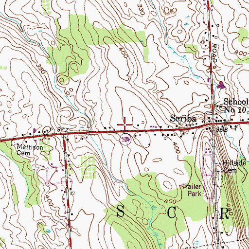 Topographic Map of Scriba Fire Department, NY