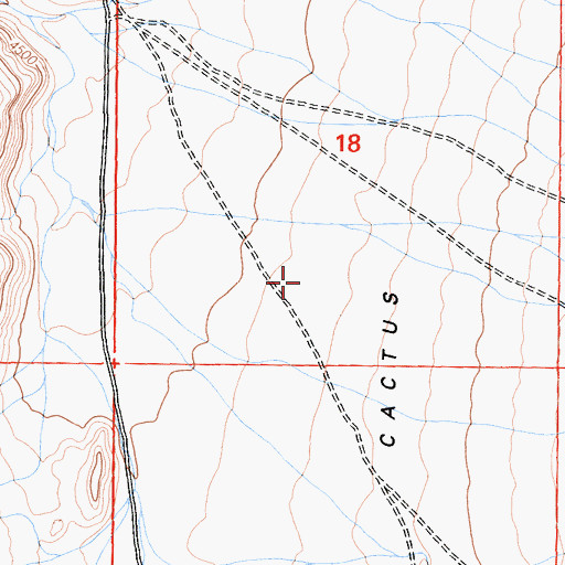 Topographic Map of Cactus Flat, CA