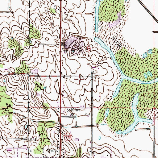 Topographic Map of Bicknell Vigo Township Fire Department, IN