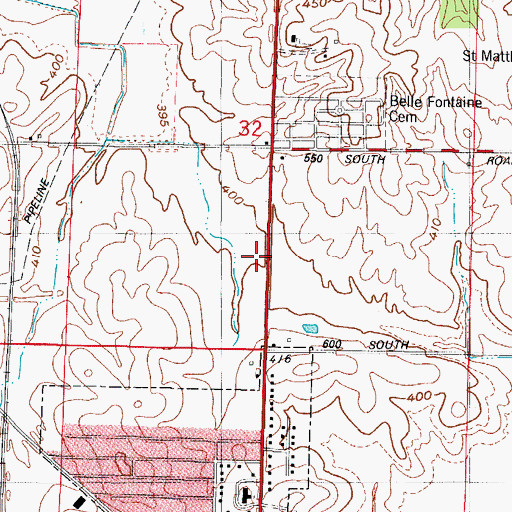 Topographic Map of Black Township Fire and Rescue, IN