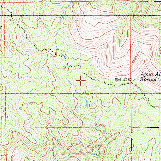 Topographic Map of Cactus Spring Trail, CA