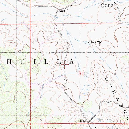 Topographic Map of Cahuilla Reservation, CA
