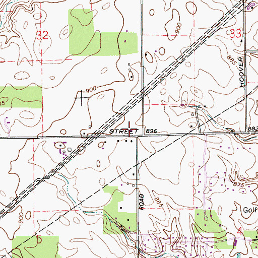 Topographic Map of Carmel Fire Department, IN