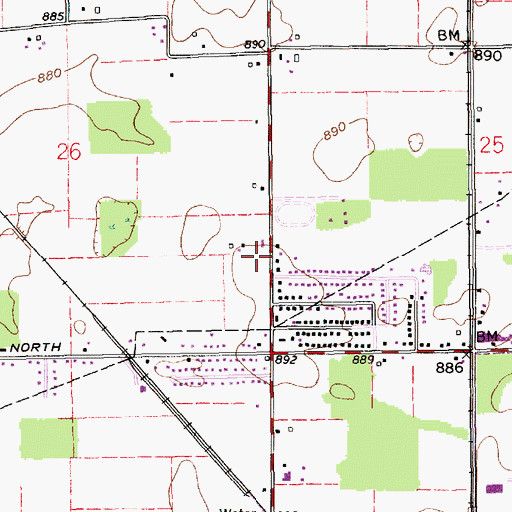 Topographic Map of Frankton Volunteer Fire Department Station 2, IN