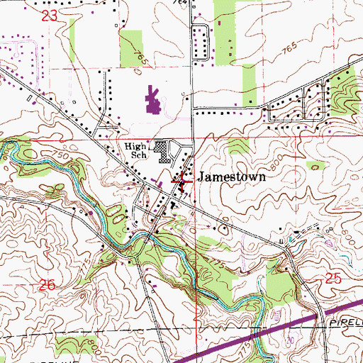 Topographic Map of Baugo Township Fire Department Station 2, IN