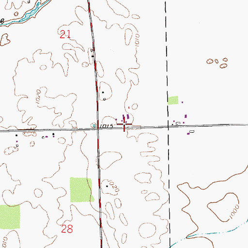 Topographic Map of Raleigh Fire Department Station 2, IN