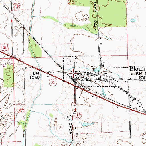Topographic Map of Stoney Creek Township Fire Department, IN