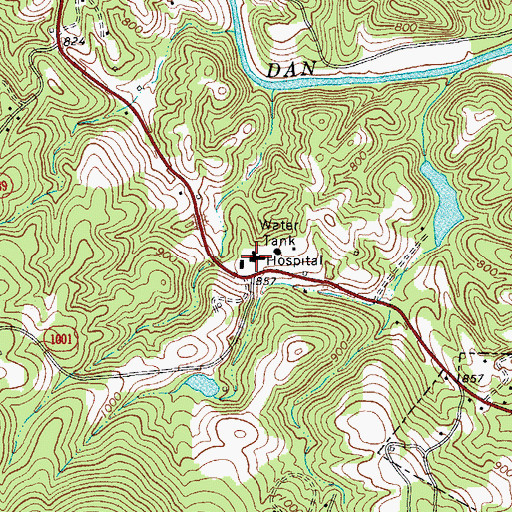Topographic Map of Pioneer Community Hospital of Stokes, NC