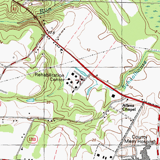 Topographic Map of Walter B Jones Alcohol and Drug Abuse Treatment Center, NC