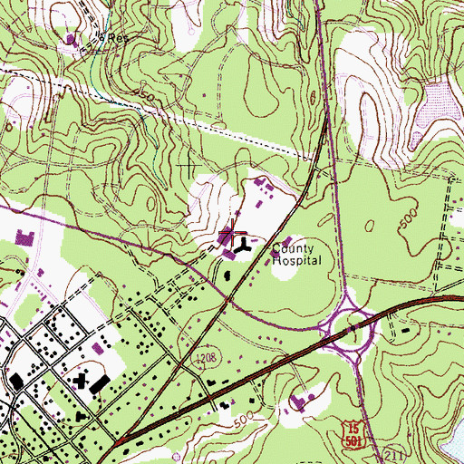 Topographic Map of FirstHealth Moore Regional Hospital, NC