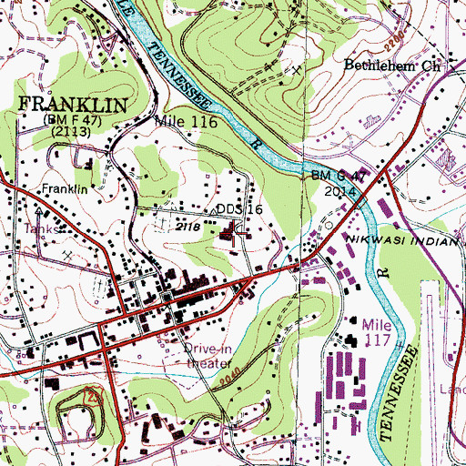 Topographic Map of Angel Medical Center, NC