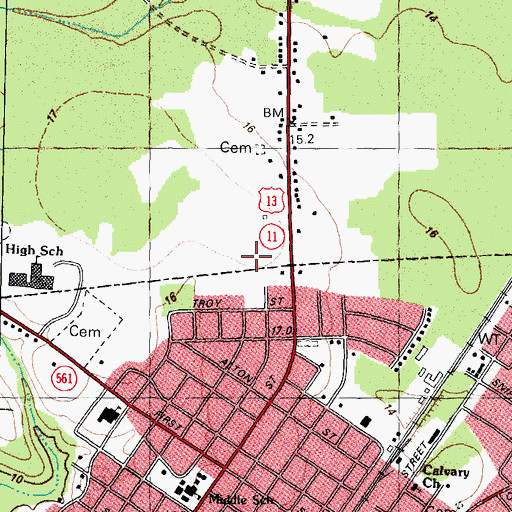 Topographic Map of Northside Behavioral Health Services, NC