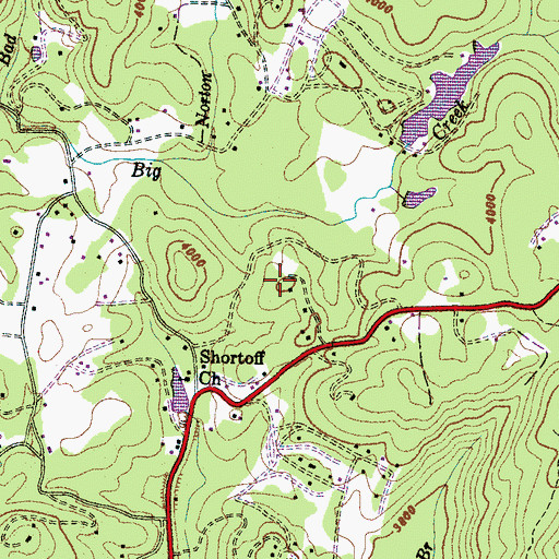 Topographic Map of Highlands - Cashiers Hospital, NC