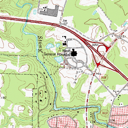 Topographic Map of Bryant T Auldridge Rehabilitation Center, NC